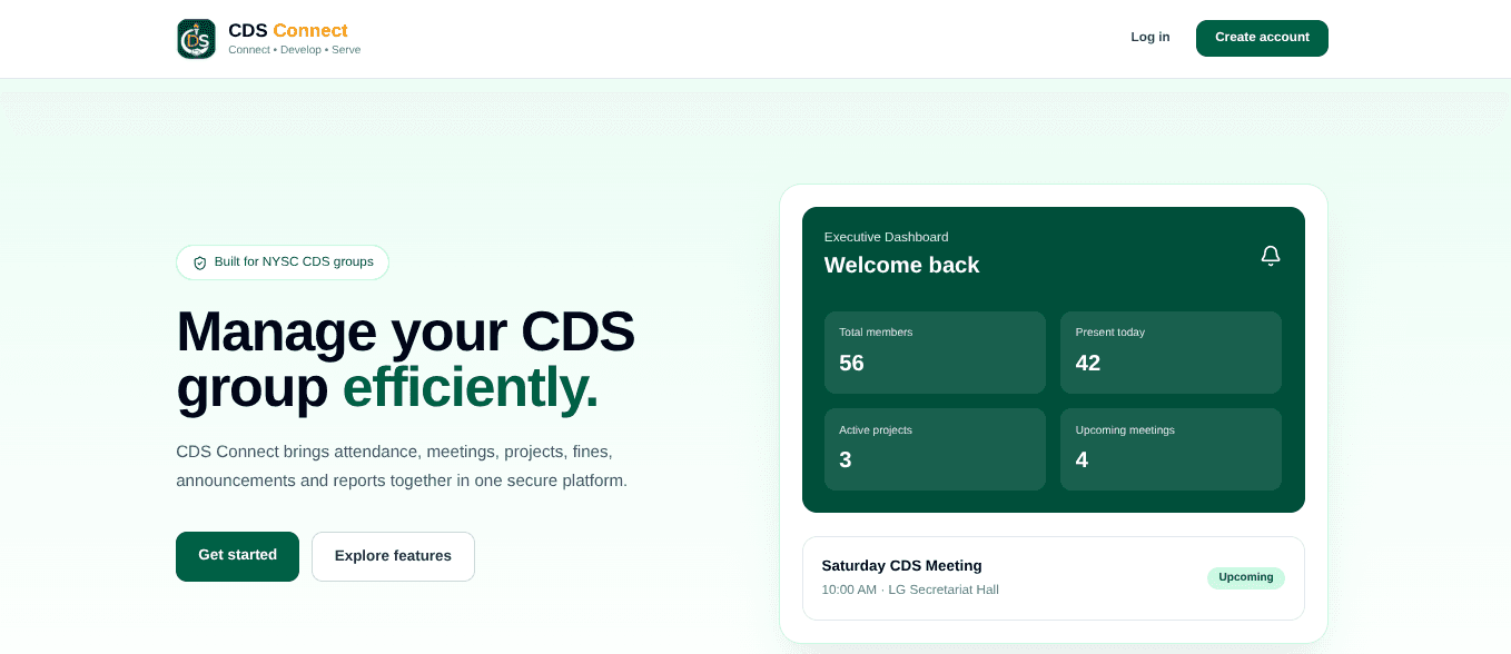 CDS Connect interface